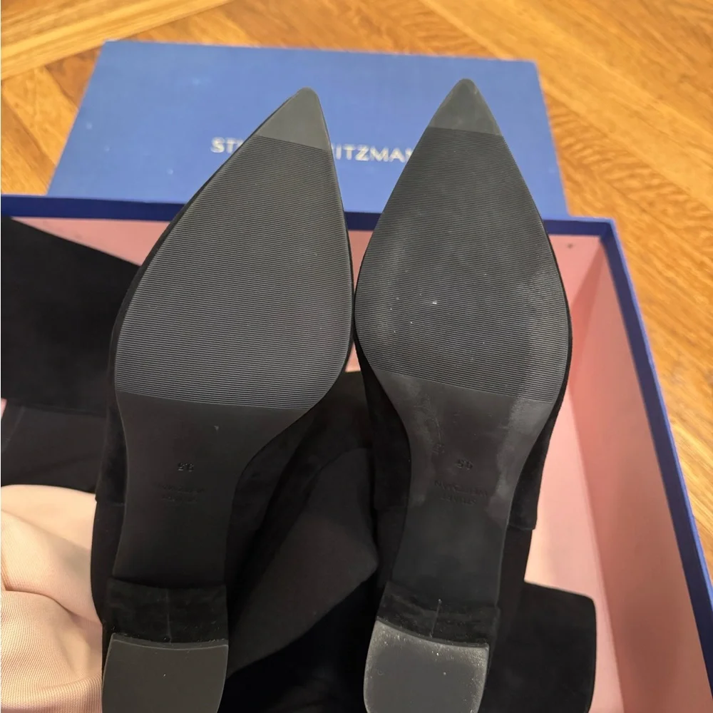 New Stuart Weitzman Black Over the Knee Suede Boots